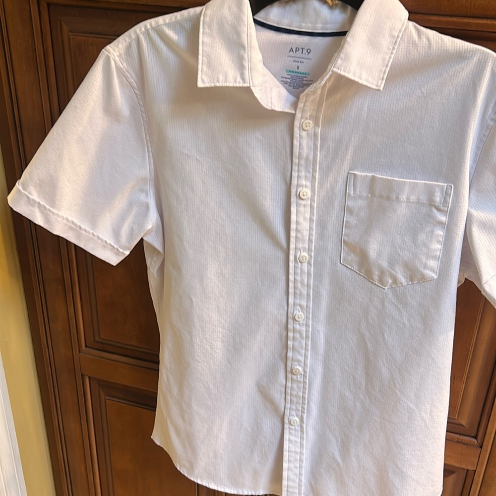 Men’s size small white button down